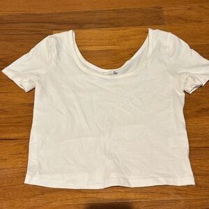 Basic White Crop Tee